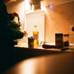 Wall-mounted light over kitchen sink