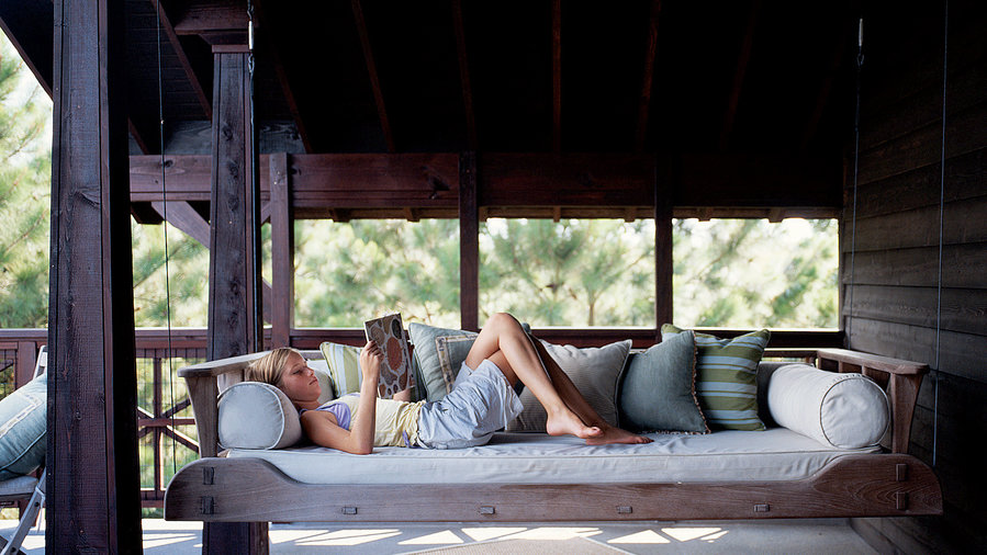 sleep on porch swing